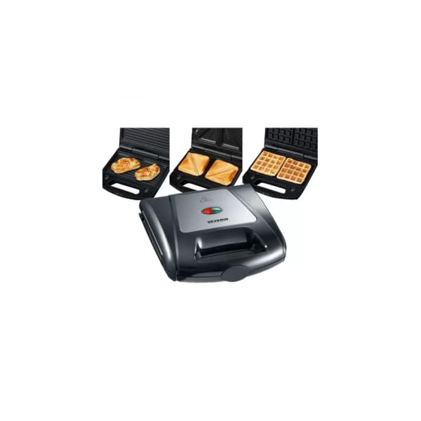 Appareil à Croque Monsieur SEVERIN 3en1 - 1000W noir & inox (SA2968) Appareil à Croque Monsieur SEVERIN 3en1 - 1000W noir & inox (SA2968)